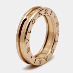 Bvlgari B.Zero1 18k Rose Gold 1 Band Ring Size 51