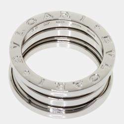 Pre Owned Bvlgari B.Zero1 3-Band 18K White Gold Ring EU 50
