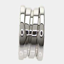 Pre Owned Bvlgari B.Zero1 3-Band 18K White Gold Ring EU 50