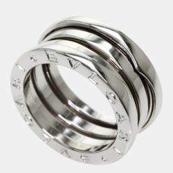 Pre Owned Bvlgari B.Zero1 3-Band 18K White Gold Ring EU 50