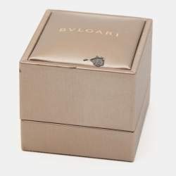 Pre Owned Bvlgari Serpenti Spiga 18K Rose Gold Band Ring Size 57