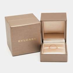 Pre Owned Bvlgari Serpenti Spiga 18K Rose Gold Band Ring Size 57