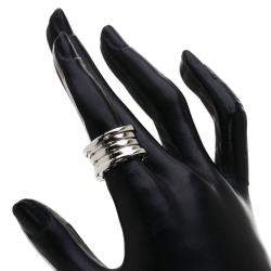 Pre Owned Bvlgari B.Zero1 18K White Gold Ring EU 49