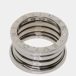 Pre Owned Bvlgari B.Zero1 18K White Gold Ring EU 49