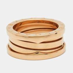 Bvlgari B.Zero1 18k Rose Gold 3 Band Ring Size 50
