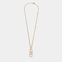 Bvlgari Parentesi Diamond 18k Rose Gold Pendant Necklace