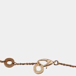 Pre Owned Bvlgari Divas' Dream 18K Rose Gold Diamond Turquoise Necklace