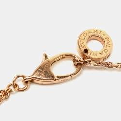 Pre Owned Bvlgari Divas' Dream Mother of Pearl 18k Rose Gold Charm Bracelet