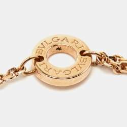 Pre Owned Bvlgari Divas' Dream Mother of Pearl 18k Rose Gold Charm Bracelet