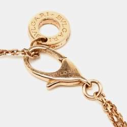 Pre Owned Bvlgari Divas' Dream Mother of Pearl 18k Rose Gold Charm Bracelet