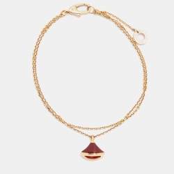Pre Owned Bvlgari Divas' Dream Carnelian 18k Rose Gold Bracelet SM