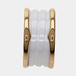 Bvlgari B.Zero1 18K Rose Gold Ceramic Ring EU 58
