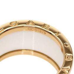 Bvlgari B.Zero1 18K Rose Gold Ceramic Ring EU 58