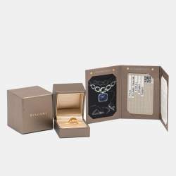 Pre Owned Bvlgari Serpenti Seduttori Amethyst 18k Rose Gold Ring Size 55