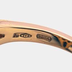 Pre Owned Bvlgari Serpenti Seduttori Amethyst 18k Rose Gold Ring Size 55