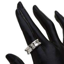 Pre Owned Bvlgari B-zero1 B zero one S 3 band 58 ring K18 white gold unisex