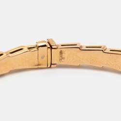 Pre Owned Bvlgari Serpenti Viper 18k Rose Gold Bracelet S