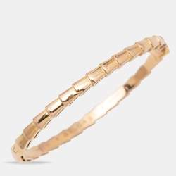 Pre Owned Bvlgari Serpenti Viper 18k Rose Gold Bracelet S