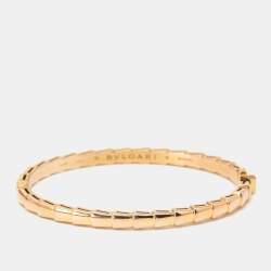 Pre Owned Bvlgari Serpenti Viper 18k Rose Gold Bracelet S