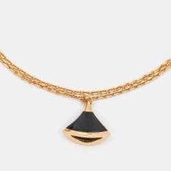 Pre Owned Bvlgari Divas' Dream Onyx 18k Rose Gold Bracelet