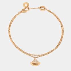 Pre Owned Bvlgari Divas' Dream Diamond 18k Rose Gold Bracelets SM