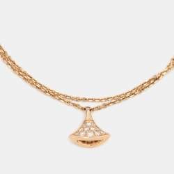 Pre Owned Bvlgari Divas' Dream Diamond 18k Rose Gold Bracelets SM