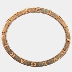 Pre Owned Bvlgari B.Zero1 Ceramic 18k Rose Gold Bangle Bracelet M