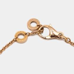 Pre Owned Bvlgari Divas' Dream Onyx Mother of Pearl 18k Rose Gold Bracelet