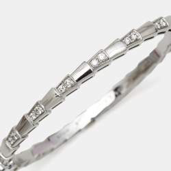 Bvlgari Serpenti Viper Diamonds 18k White Gold Bracelet S