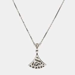 Pre Owned قلادة بلغاري ديفاز دريم ذهب أبيض عيار 18 وألماس