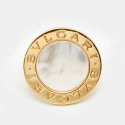 Bvlgari Bvlgari Bvlgari Mother of Pearl 18k Yellow Gold Ring Size 55