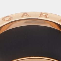 Bvlgari B.Zero1 Lapis Lazuli 18k Rose Gold Ring Size 54