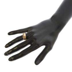 Pre Owned Bvlgari Monologo 18K Rose Gold Diamond Ring EU 51