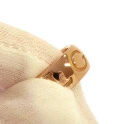 Pre Owned Bvlgari Monologo 18K Rose Gold Diamond Ring EU 51