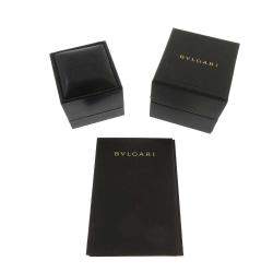 Pre Owned Bvlgari Monologo 18K Rose Gold Diamond Ring EU 51