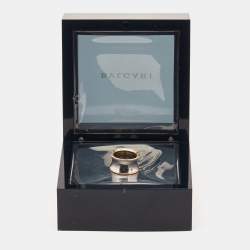 Pre Owned Bvlgari B.Zero1 Anish Kapoor 18K Rose Gold & Steel Band Ring Size 56