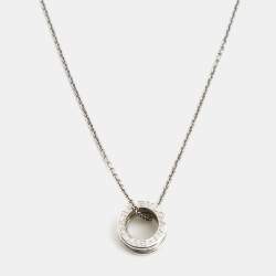 Bvlgari B.Zero1 18k White Gold Pendant Necklace