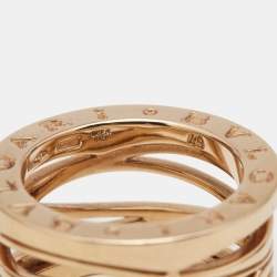 Bvlgari x Zaha Hadid B.Zero1 18k Rose Gold Ring Size 49