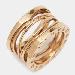 Bvlgari x Zaha Hadid B.Zero1 18k Rose Gold Ring Size 49