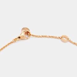 Pre Owned Bvlgari Bvlgari Diamond 18k Rose Gold Pendant Necklace