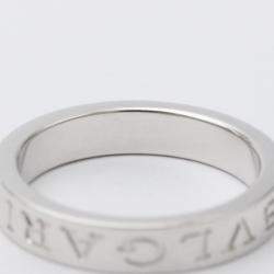 Pre Owned Bvlgari Bvlgari Bvlgari 18K White Gold Diamond Ring EU 57