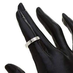 Pre Owned Bvlgari 18K White Gold, Diamond Ring EU 46