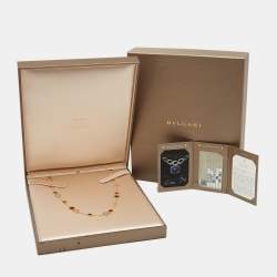 Bvlgari Bvlgari Multi Gemstones 18k Rose Gold Long Station Necklace