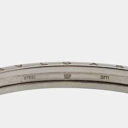 Pre Owned Bvlgari B.Zero1 18k Rose Gold Stainless Steel Open Cuff Bracelet SM