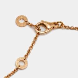 Pre Owned Bvlgari B.Zero1 Ceramic 18k Rose Gold Pendant Necklace