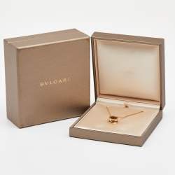 Pre Owned Bvlgari B.Zero1 Ceramic 18k Rose Gold Pendant Necklace