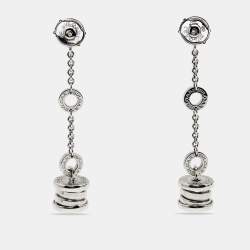 Bvlgari B.Zero1 18K White Gold Dangle Earrings