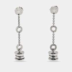 Bvlgari B.Zero1 18K White Gold Dangle Earrings