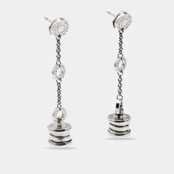 Bvlgari B.Zero1 18K White Gold Dangle Earrings