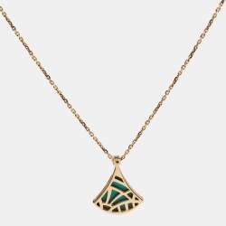 Pre Owned Bvlgari Divas’ Dream Turquoise Diamond 18K Rose Gold Pendant Necklace